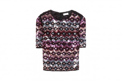 Top a losanghe di paillettes: Dries Van Noten