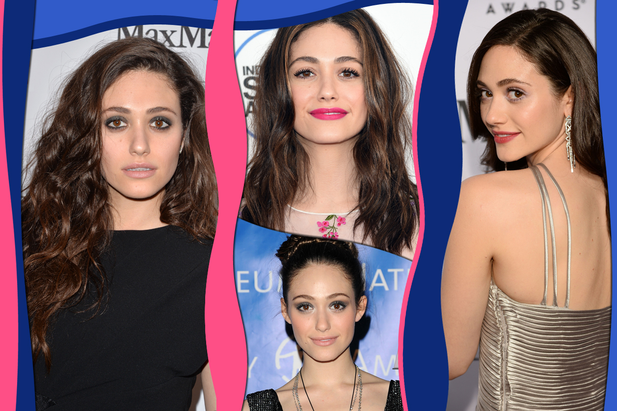 EMMY ROSSUM CAPELLI: ONDE E RACCOLTI PER UNO STYLING IMPECCABILE