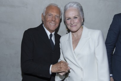 Giorgio Armani e Glenn Close