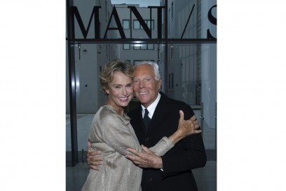 Lauren Hutton e Giorgio Armani