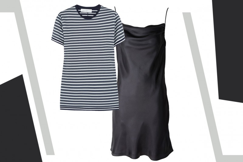 MIX&MATCH: ABITO CAMISOLE GRACE MMXIII / T-SHIRT VICTORIA BECKHAM DENIM