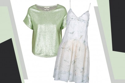 MIX&MATCH: ABITO CAMISOLE ROCHAS / T-SHIRT ESSENTIEL