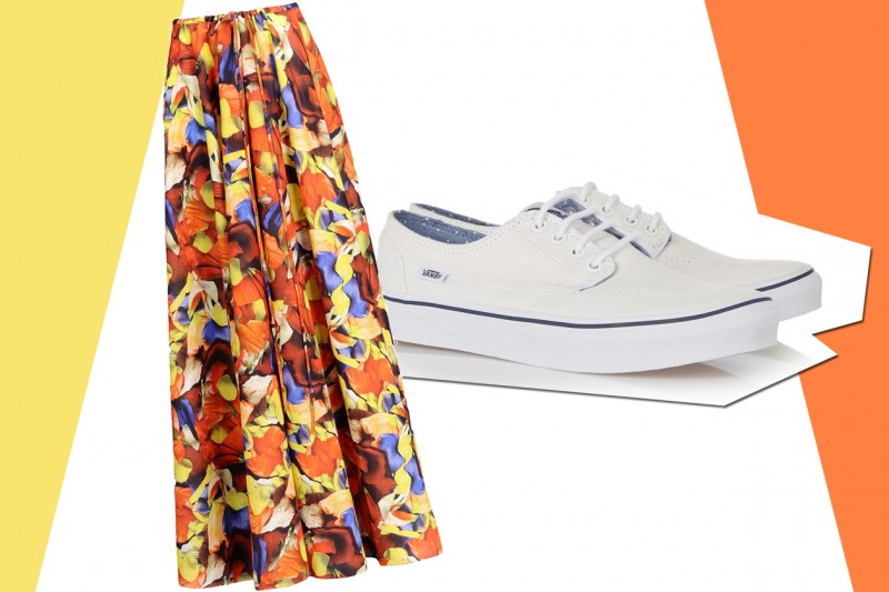 MIX&MATCH: GONNA LUNGA MARTA FERRI + SNEAKERS VANS