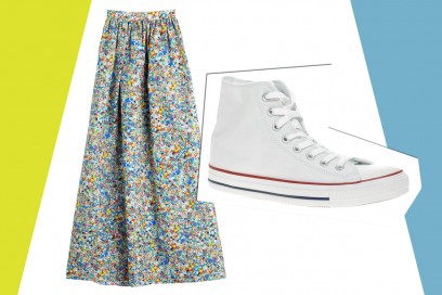 MIX&MATCH: GONNA LUNGA ROKSANDA ILINCIC  + SNEAKERS CONVERSE