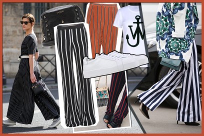 Pantaloni a righe: quattro look per indossarli al meglio