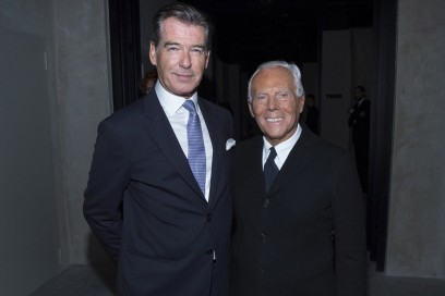 Pierce Brosnan e Giorgio Armani