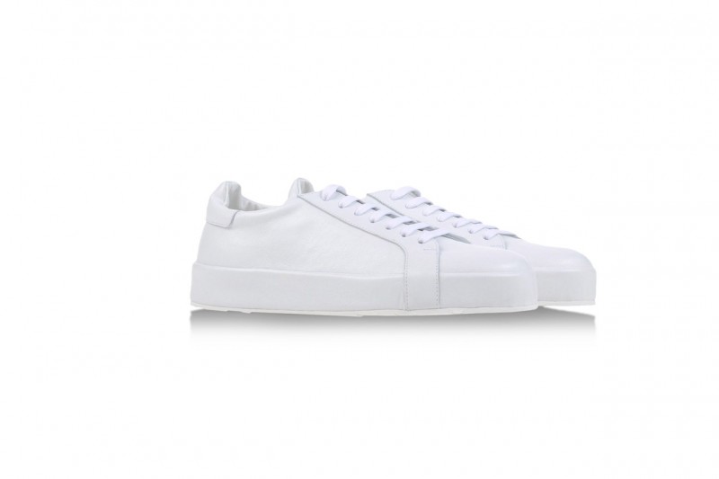 SNEAKER IN PELLE BIANCA: JIL SANDER