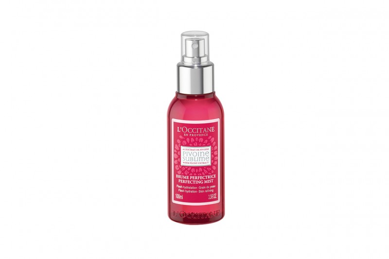 Spray viso idratante: L’Occitane Brume Perfectrice Pivoine