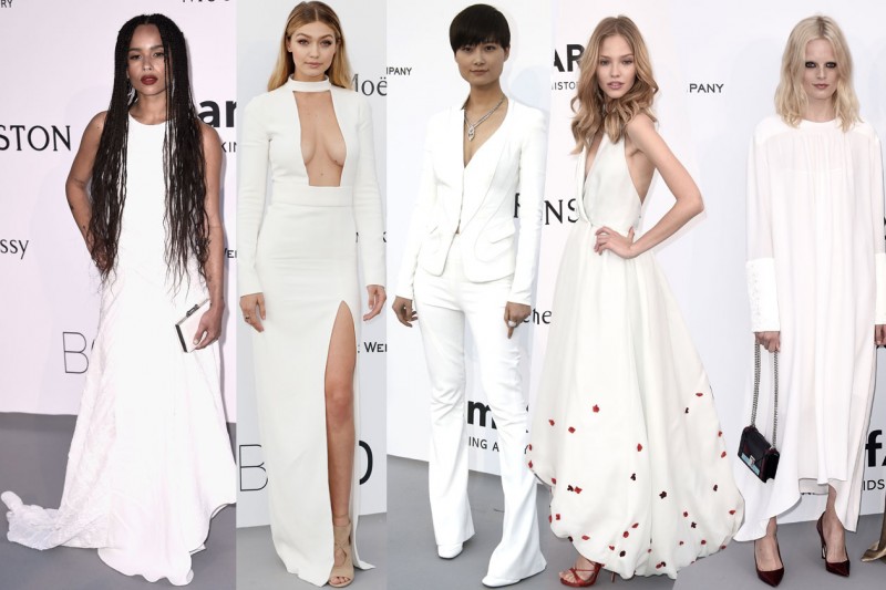 cannes amfar gala 2015: total white