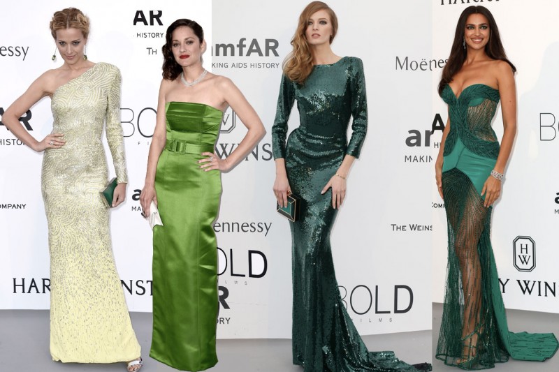 cannes amfar gala 2015: verde