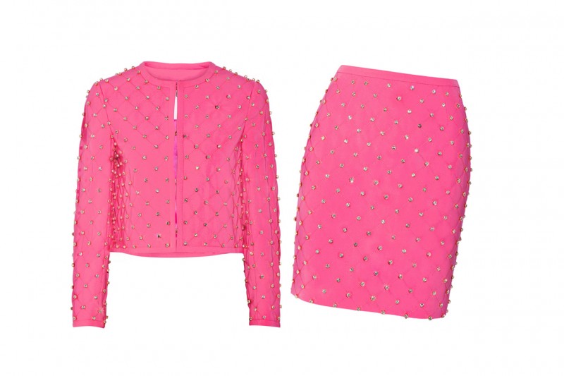 Tailleur rosa shocking: Moschino