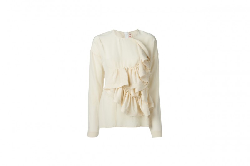 Blusa in seta con ruches: Marni