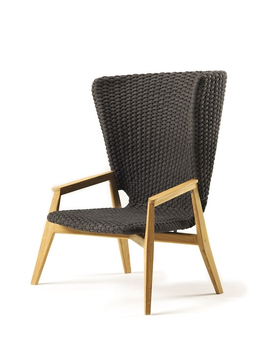 La Knit Lounge Chair High Back di Ethimo