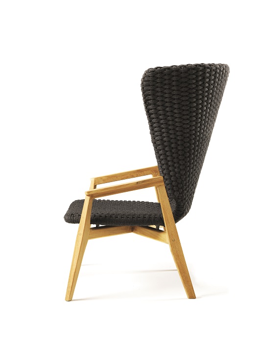 La Knit Lounge Chair High Back di Ethimo