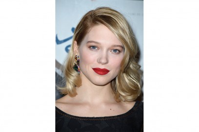 Lea Seydoux trucco: rossetto rosso