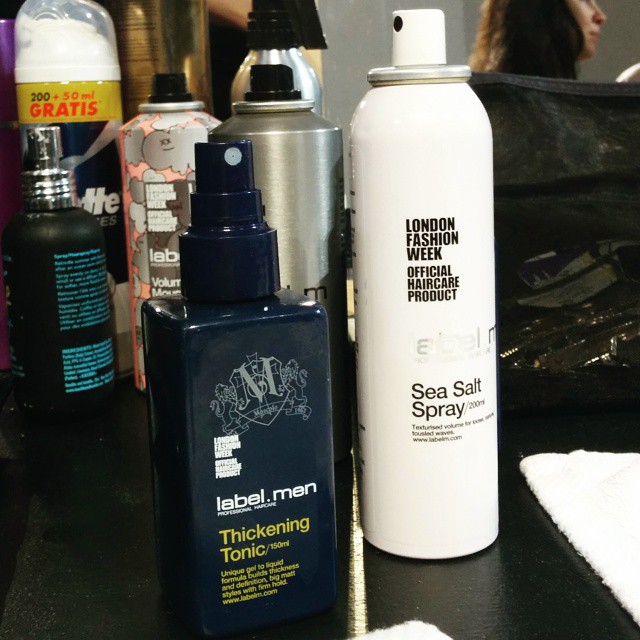 #grazialovesbackstage I prodotti label.men by Tony&Guy usati per l’hairstyling @msgm_official #tonyandguy