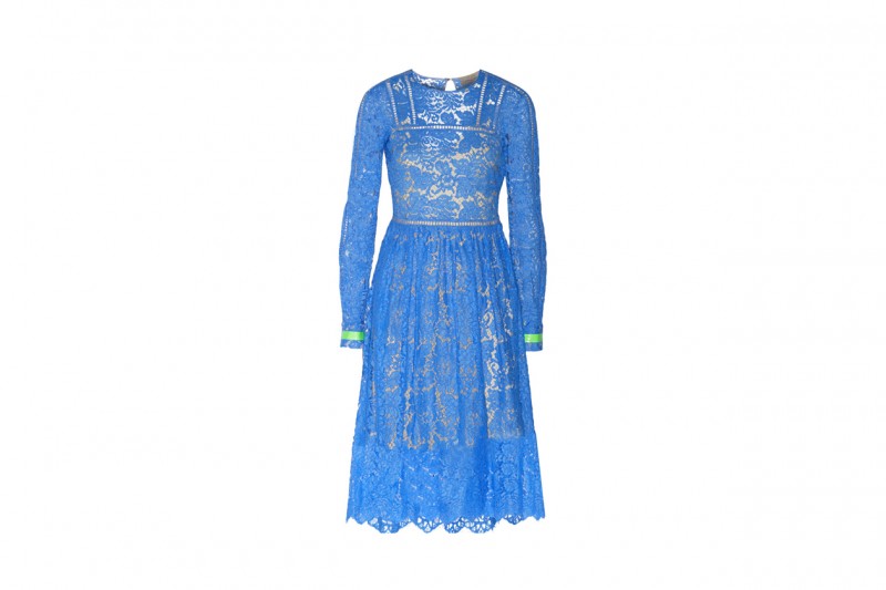 ABITO MIDI IN PIZZO BLU: PREEN BY THORNTON BREGAZZI