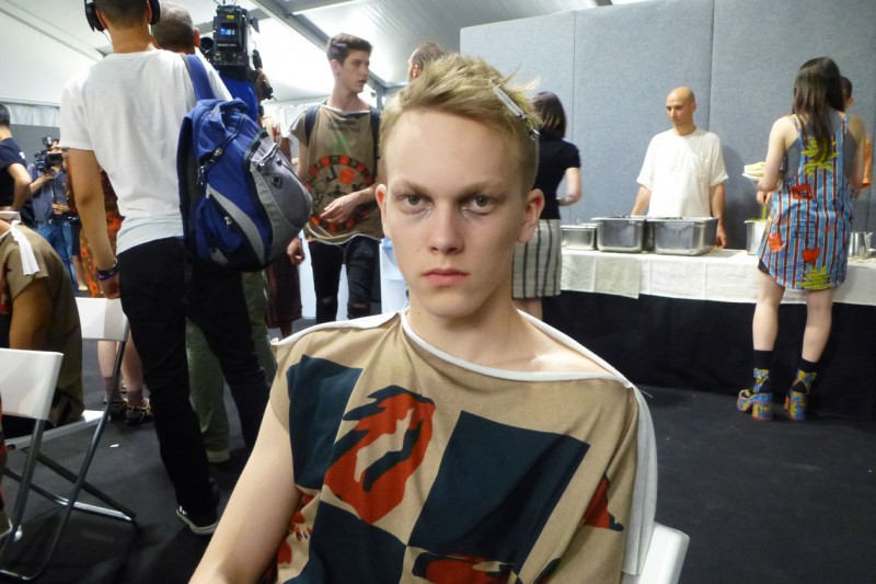 Backstage Vivienne Westwood: focus on eyes