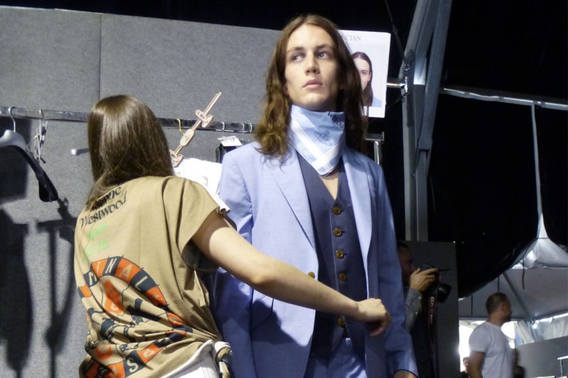 Backstage Vivienne Westwood: un guerriero lord