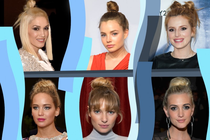 Capelli delle star: le acconciature con chignon alto