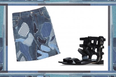 MIX & MATCH: GONNA IN JEANS  DOLCE & GABBANA + SANDALI DA GLADIATORE STUART WEITZMAN