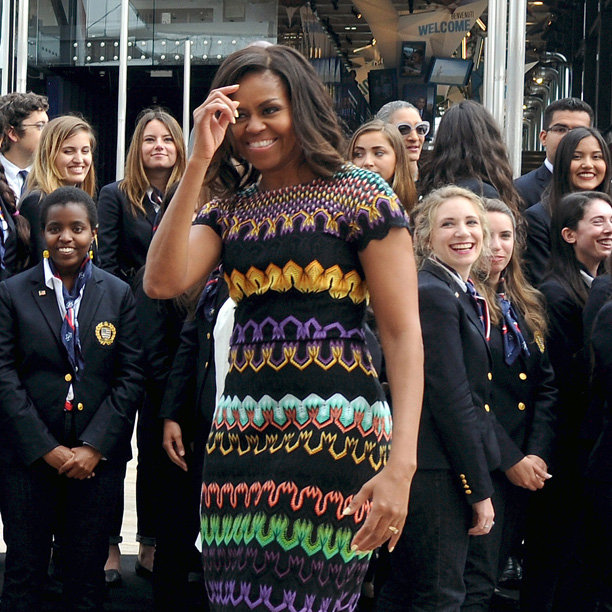 Michelle Obama sceglie Missoni per la sua visita ad EXPO