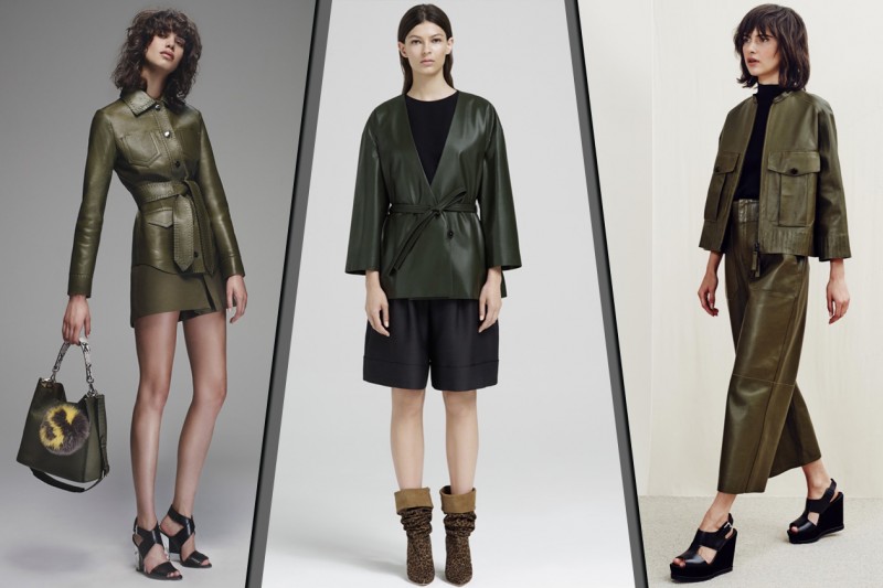 RESORT 2016: Green Leather