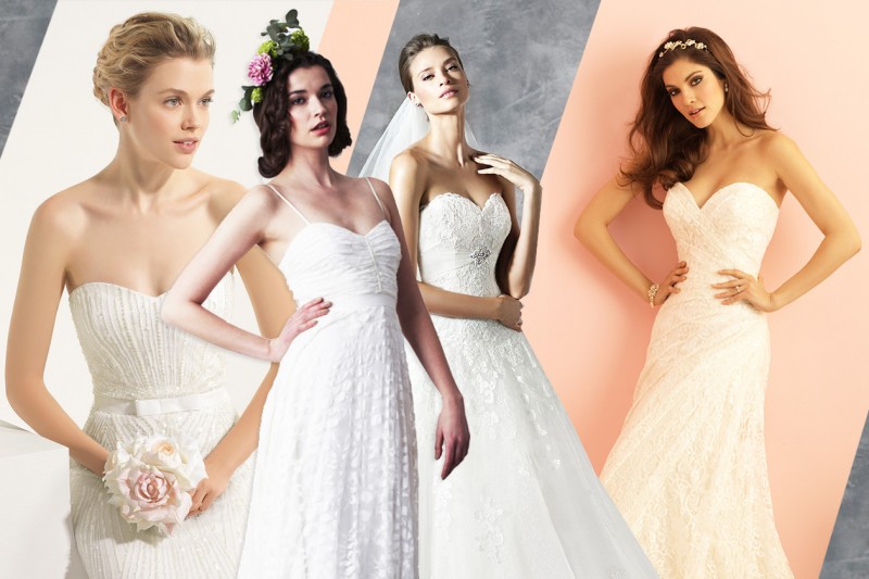 abiti da sposa con scollo a cuore