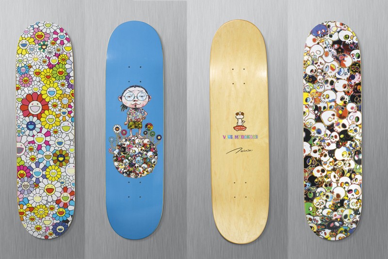 murakami skate deck flowers