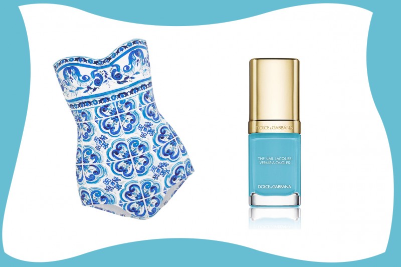 SWIMSUIT & MATCHY NAILS: Dolce&Gabbana + Dolce&Gabbana