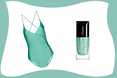 SWIMSUIT & MATCHY NAILS: Pistol Panties + Guerlain