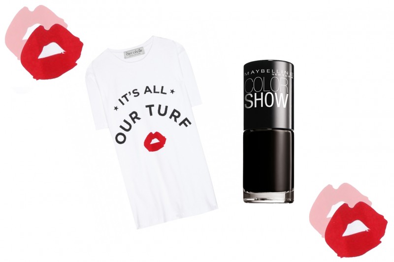 Smalti e T-Shirt abbinati: Maybelline