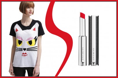 T-SHIRT E TRUCCO ABBINATO: Karl Lagerfeld