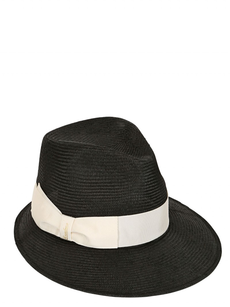 borsalino cappello in paglia nero