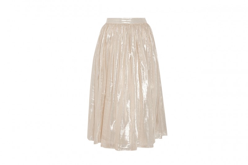 Gonna metal a pieghe: Alice+Olivia