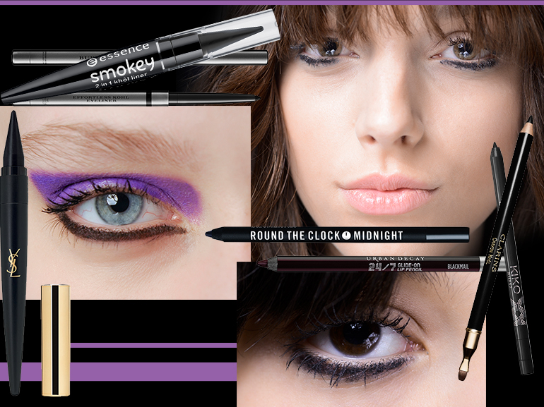 trucco occhi matita nera cover mobile