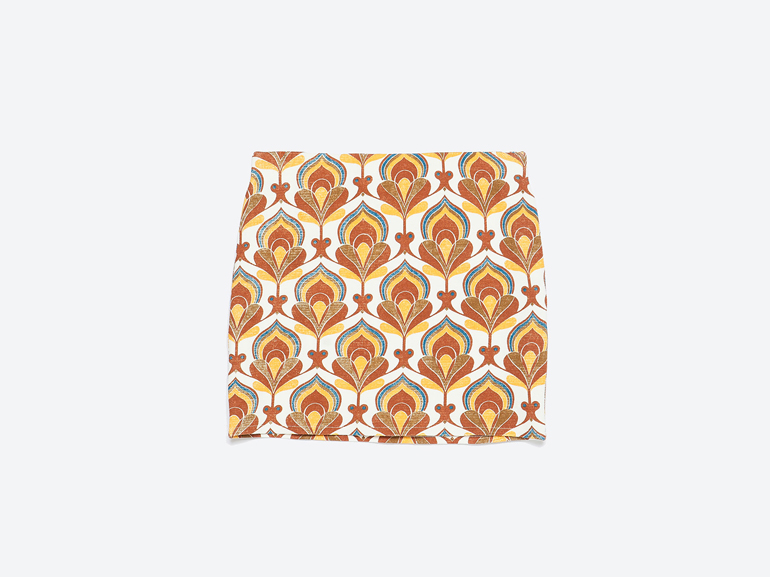 minigonna stampata zara