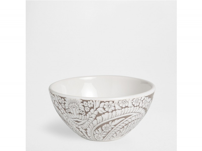 Bowl in maiolica paisley