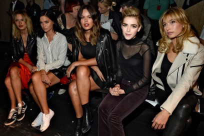 Camille-Rowe,-Leigh-Lezark,-Atlanta-de-Cadenet-Taylor,-Kiernan-Shipka-and-Hailey-Baldwin-da-rag-and-bone-getty