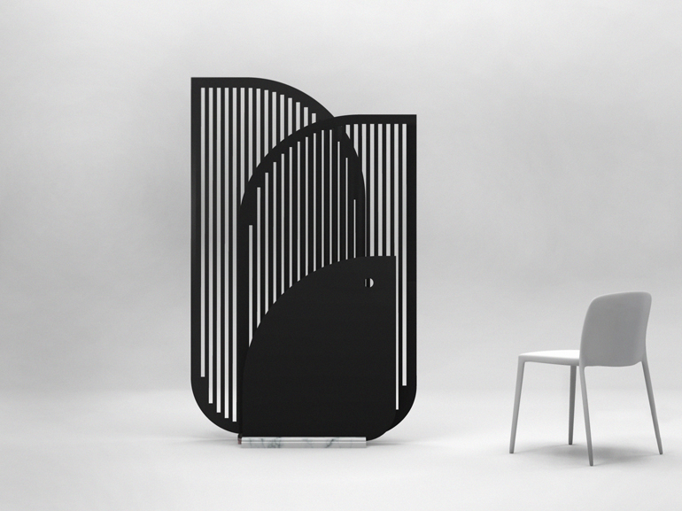 Il paravento progettato da Gilles Neveu, uno dei sei Talents Ö la Carte