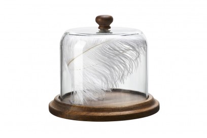 La cupola porta oggetti in vetro