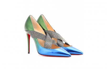 christian louboutin decollete bicolor metal