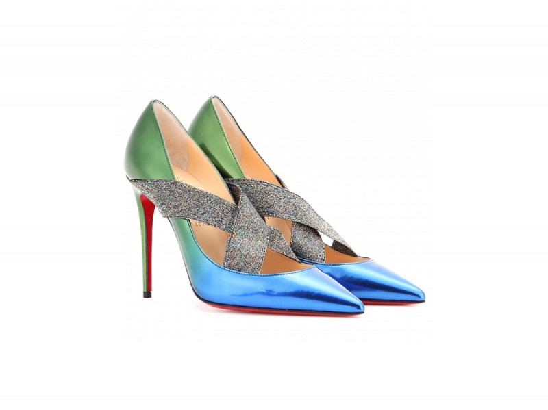 christian louboutin decollete bicolor metal