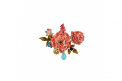 les-nereides-broche-cardinal-rouge-et-bouquet-de-roses