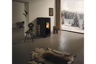 Wood heating stove / contemporary