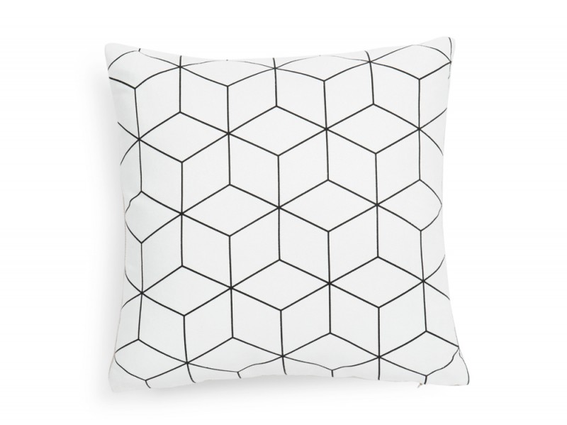 Fodera di cuscino in tessuto bianca