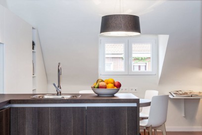 La cucina aperta sulla sala