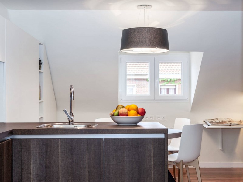 La cucina aperta sulla sala