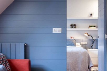 La parete della camera da letto