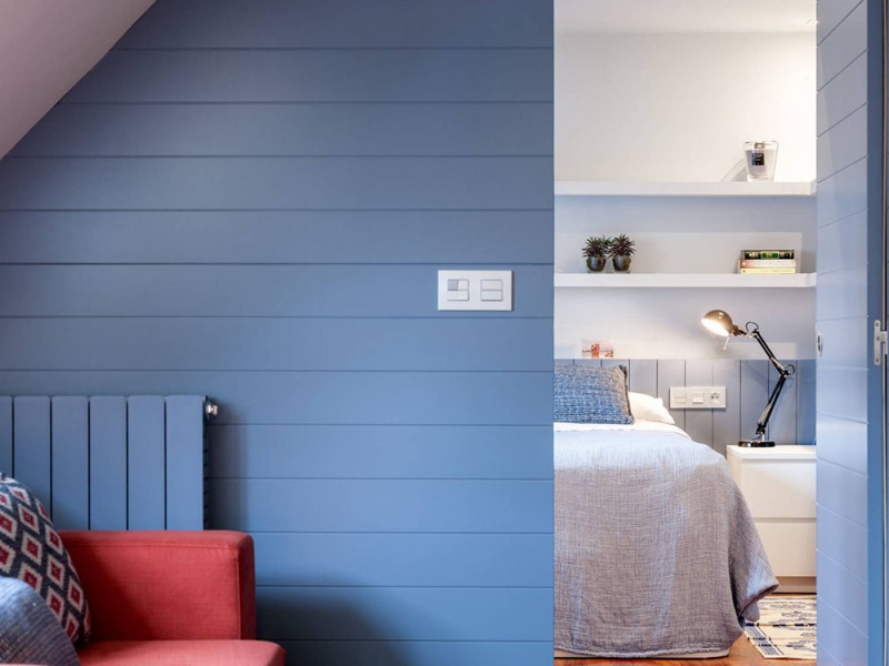 La parete della camera da letto